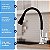 Torneira Tubo Flexível Silicone 2 Jatos Preta 1/4 de volta para Cozinha - Imagem 3