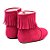 Bota Infantil Feminina em Couro com Franja Cor Pink Cano Curto - Modelo 1804 | Bili Bilu - Imagem 2