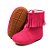 Bota Infantil Feminina em Couro com Franja Cor Pink Cano Curto - Modelo 1804 | Bili Bilu - Imagem 3