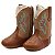 Bota Texana Infantil Unissex em Couro Cor Wisky e Mármore - Modelo 1301 | Bili Bilu - Imagem 1