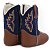 Bota Texana Infantil Unissex em Couro Cor Wisky e Azul - Modelo 1404 | Bili Bilu - Imagem 3