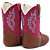 Bota Texana Infantil Feminina em Couro Cor Wisky e Pink - Modelo 1408 | Bili Bilu - Imagem 3