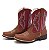 Bota Texana Infantil Feminina em Couro Cor Wisky e Vermelho - Modelo 5009 | Bili Bilu - Imagem 1