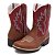 Bota Texana Infantil Feminina em Couro Cor Wisky e Vermelho - Modelo 5009 | Bili Bilu - Imagem 3