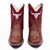 Bota Texana Infantil Unissex em Couro Cor Telha e Vermelho - Modelo 5005 | Bili Bilu - Imagem 2