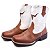 Bota Texana Infantil Unissex em Couro Cor Telha e Branco - Modelo 5004 | Bili Bilu - Imagem 1