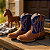 Bota Texana Infantil Unissex em Couro Cor Wisky e Azul - Modelo 5007 | Bili Bilu - Imagem 3