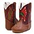 Bota Texana Infantil Feminina em Couro Cor Wisky e Marsala - Modelo 1317 | Bili Bilu - Imagem 2