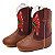 Bota Texana Infantil Feminina em Couro Cor Wisky e Marsala - Modelo 1317 | Bili Bilu - Imagem 1