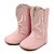 Bota Texana Infantil Feminina em Couro Cor Rosa - Modelo 1323 | Bili Bilu - Imagem 1
