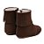 Bota Infantil Feminina em Couro com Franja Cor Chocolate Cano Curto - Modelo 1810 | Bili Bilu - Imagem 2