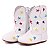 Bota Texana Infantil Feminina em Couro Cor Branca - Modelo 1324 | Bili Bilu - Imagem 1