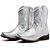 Bota Texana Infantil Feminina em Couro Cor Prata - Modelo 5036 | Bili Bilu - Imagem 1
