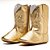 Bota Texana Infantil Feminina em Couro Cor Ouro - Modelo 1325 | Bili Bilu - Imagem 1
