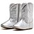 Bota Texana Infantil Feminina em Couro Cor Prata - Modelo 1326 | Bili Bilu - Imagem 1