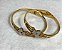 BRACELETE DOURADO CORAÇÕES E STRASS - Imagem 2