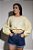 BLUSINHA CROPPED TRICOLINE AMARELA - Imagem 1