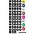 Cartela com 63 Etiquetas Adesivas 5x5cm para Temperos – À Prova d’Água – Cores Variadas – Organização para Potes e Mantimentos - Imagem 1