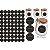Kit com 63 Adesivos Tag Etiqueta 3x3cm Redonda Preta | À Prova d’Água para Potes de Tempero, Vidros, Tubetes e Condimentos - Imagem 3