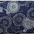 Flower in Circle. Tec.Alg.Encorpado Japonês Trad.Navy. (50x110cm). JV0032C - Imagem 1