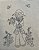Flower Girl. Risco Bordado. Tec.Linho Nac. - Imagem 1
