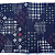 Red Navy Flower. Tec Japonês. JV0025 (49x55cm) - Imagem 1