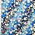 Blue Sakura. Algodão Japonês Douradinho Encorpado. 50x110cm - Imagem 2