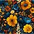 Flor Amarela. Tecido Matelassado Fab. 50x140. - Imagem 1