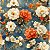 Flor do Oriente. Tecido Matelassado Fab. 50x140. - Imagem 1