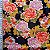 Botan Flower. Douradinho 100% Algodão Japonês(49x110cm) - Imagem 4