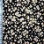Sakura Black. Tricoline Douradinho 100% Algodão Japonês(49x110cm) - Imagem 2