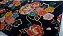 Black Flower JD4116. Tricoline 100% Alg.Japonês. (49x55cm) - Imagem 3