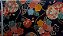 Black Flower JD4116. Tricoline 100% Alg.Japonês. (49x55cm) - Imagem 2
