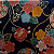 Black Flower JD4116. Tricoline 100% Alg.Japonês. (49x55cm) - Imagem 1