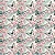 Borboleta Sakura. Tecido Digital Fabricart 100% Algodão - 50x150cm - Imagem 1
