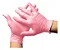 LUVA NITRILICA DESCARTAVEL SENSI ROSA SLIM M SEM AMIDO C/100UNIDADES  VOLK - Imagem 1