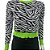 Suéter de Zebra Verde Neon - Imagem 2