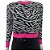 Suéter de Zebra Rosa Neon - Imagem 2