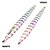 Isca Artificial Metal Jig sc 240gr 19cm Glow fundo listrado rosa - Imagem 1