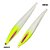 Isca Artificial Metal Jig Lamina 140g 18cm cabeça amarela corpo glow - Imagem 1