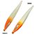 Isca Artificial Metal Jig Lamina 140g 18cm cab. laranja corpo glow - Imagem 1