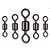 GIRADOR ROLAMENTADO ALBATROZ BK YC-1014 Nº6 (30KG) 50PC - Imagem 1