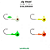Jig Head colorido MARURI Kit c/ 6 unidades #4/0 - 15gr - Imagem 1