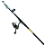 Kit Combo Vara molinete 2,40 + Molinete 800 LEAF ULTRA LIGHT Pesca Brasil - Imagem 1
