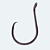 ANZOL SS HOOKS HEAVY CIRCLE BKK Tam 10/0 c/3unidades - Imagem 2