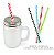 CANECA MASON JAR VIDRO JATEADO 360ML - PERSONALIZE - Imagem 2