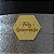 Topo Frontal Feliz Aniversário em Acrílico Espelhado - Modelo Hexagonal - 6 Unidades - Imagem 1