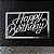 Topo Frontal Happy Birthday em Acrílico Espelhado - Modelo Retangular - 4 Unidades - Imagem 1
