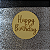 Topo Frontal Happy birthday em Acrílico Espelhado - Modelo Redondo - 6 Unidades - Imagem 4