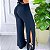 Calça Pantalona Com Fenda Lateral Tendência Moda Blogueira Conforto - Imagem 1